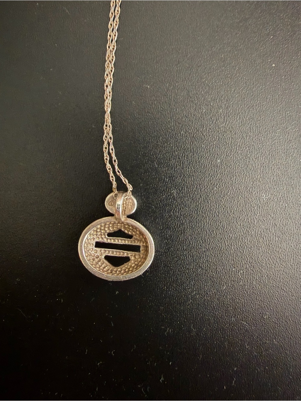 Harley Davidson Sterling Silver Vintage Cutout Pendant Necklace - .925 - Picture 4 of 4